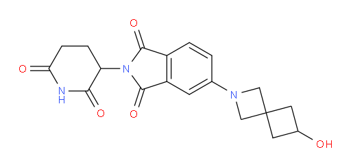2-(2,6-dioxopiperidin-3-yl)-5-(6-hydroxy-2-azaspiro[3.3]heptan-2-yl)isoindoline-1,3-dione