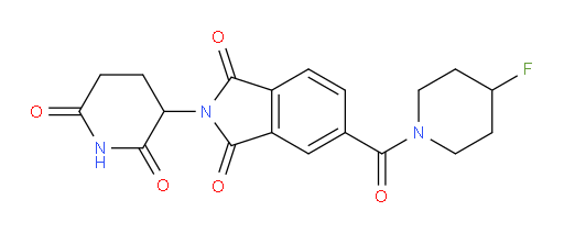 2-(2,6-dioxopiperidin-3-yl)-5-(4-fluoropiperidine-1-carbonyl)isoindoline-1,3-dione