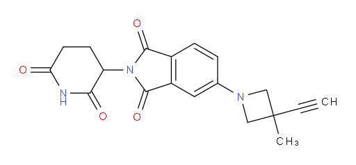 2-(2,6-dioxopiperidin-3-yl)-5-(3-ethynyl-3-methylazetidin-1-yl)isoindoline-1,3-dione