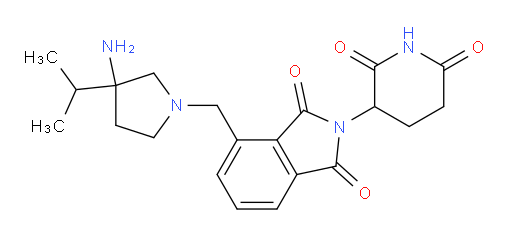 4-((3-amino-3-isopropylpyrrolidin-1-yl)methyl)-2-(2,6-dioxopiperidin-3-yl)isoindoline-1,3-dione