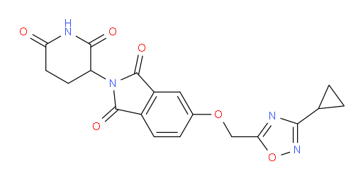 5-((3-cyclopropyl-1,2,4-oxadiazol-5-yl)methoxy)-2-(2,6-dioxopiperidin-3-yl)isoindoline-1,3-dione
