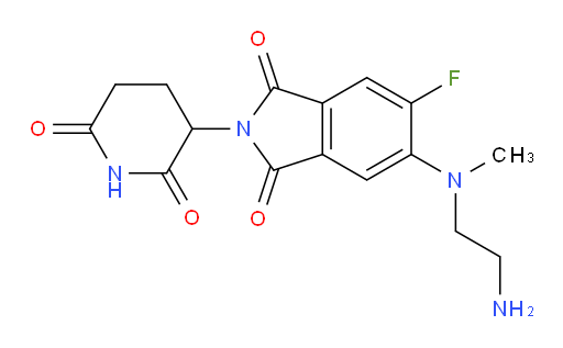 5-((2-aminoethyl)(methyl)amino)-2-(2,6-dioxopiperidin-3-yl)-6-fluoroisoindoline-1,3-dione