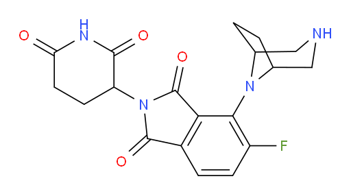 4-(3,8-diazabicyclo[3.2.1]octan-8-yl)-2-(2,6-dioxopiperidin-3-yl)-5-fluoroisoindoline-1,3-dione