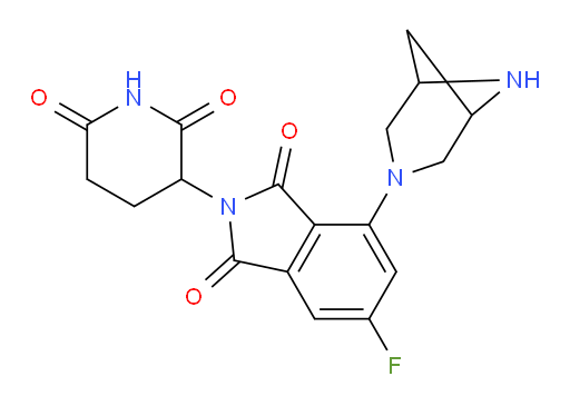 4-(3,6-diazabicyclo[3.1.1]heptan-3-yl)-2-(2,6-dioxopiperidin-3-yl)-6-fluoroisoindoline-1,3-dione