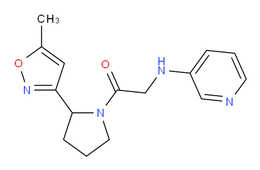 1-(2-(5-methylisoxazol-3-yl)pyrrolidin-1-yl)-2-(pyridin-3-ylamino)ethanone