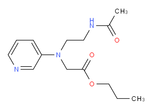 propyl 2-((2-acetamidoethyl)(pyridin-3-yl)amino)acetate
