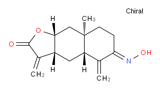 (3aR,4aR,8aR,9aR,E)-6-(hydroxyimino)-8a-methyl-3,5-dimethylenedecahydronaphtho[2,3-b]furan-2(3H)-one