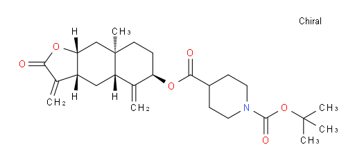 1-tert-butyl 4-((3aR,4aR,6R,8aR,9aR)-8a-methyl-3,5-dimethylene-2-oxododecahydronaphtho[2,3-b]furan-6-yl) piperidine-1,4-dicarboxylate