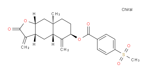 (3aR,4aR,6R,8aR,9aR)-8a-methyl-3,5-dimethylene-2-oxododecahydronaphtho[2,3-b]furan-6-yl 4-(methylsulfonyl)benzoate