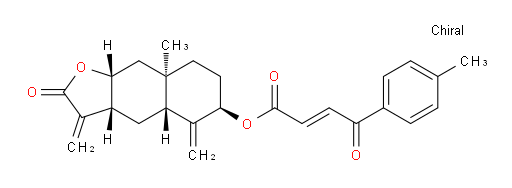 (E)-(3aR,4aR,6R,8aR,9aR)-8a-methyl-3,5-dimethylene-2-oxododecahydronaphtho[2,3-b]furan-6-yl 4-oxo-4-(p-tolyl)but-2-enoate