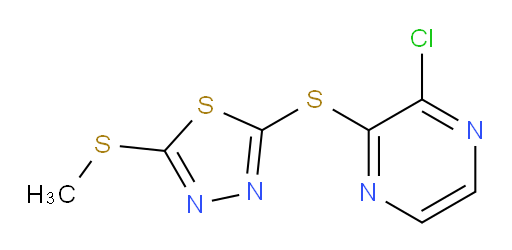 2-((3-chloropyrazin-2-yl)thio)-5-(methylthio)-1,3,4-thiadiazole