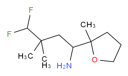 4,4-difluoro-3,3-dimethyl-1-(2-methyltetrahydrofuran-2-yl)butan-1-amine
