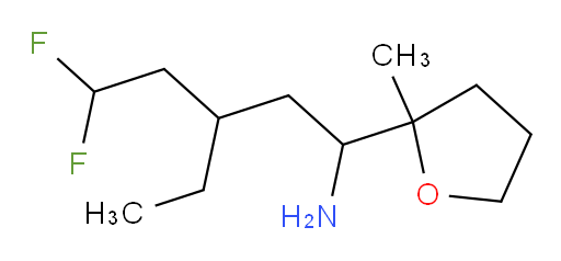 3-ethyl-5,5-difluoro-1-(2-methyltetrahydrofuran-2-yl)pentan-1-amine