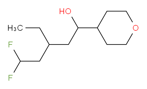 3-ethyl-5,5-difluoro-1-(tetrahydro-2H-pyran-4-yl)pentan-1-ol