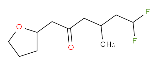 6,6-difluoro-4-methyl-1-(tetrahydrofuran-2-yl)hexan-2-one