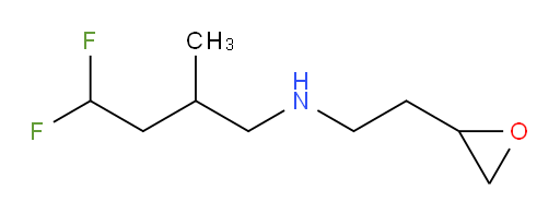 4,4-difluoro-2-methyl-N-(2-(oxiran-2-yl)ethyl)butan-1-amine