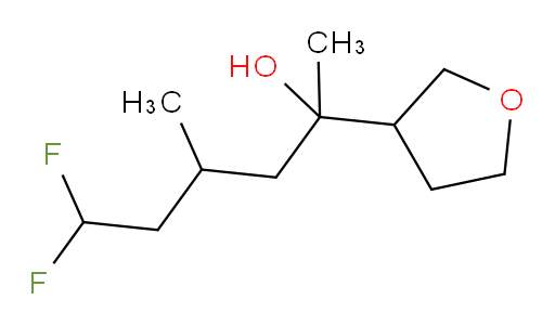 6,6-difluoro-4-methyl-2-(tetrahydrofuran-3-yl)hexan-2-ol