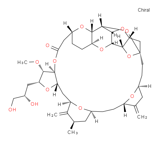 D-erythro-L-talo-L-ido-D-galacto-D-allo-14-Pentatriacontulo-14,11-furanosonic acid, 3,7:6,10:8,14:9,12:17,20:23,27:29,32-heptaanhydro-2,4,5,13,15,16,18,19,21,22,24,25,26,28,33-pentadecadeoxy-25-methyl-31-O-methyl-19,26-bis(methylene)-, 1,30-lactone, (14S)- (9CI, ACI)