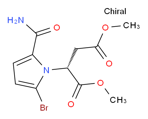 (R)-dimethyl 2-(2-bromo-5-carbamoyl-1H-pyrrol-1-yl)succinate