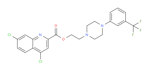 2-(4-(3-(trifluoromethyl)phenyl)piperazin-1-yl)ethyl 4,7-dichloroquinoline-2-carboxylate