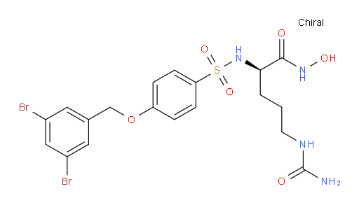(2R)-5-[(Aminocarbonyl)amino]-2-[[[4-[(3,5-dibromophenyl)methoxy]phenyl]sulfonyl]amino]-N-hydroxypentanamide (ACI)