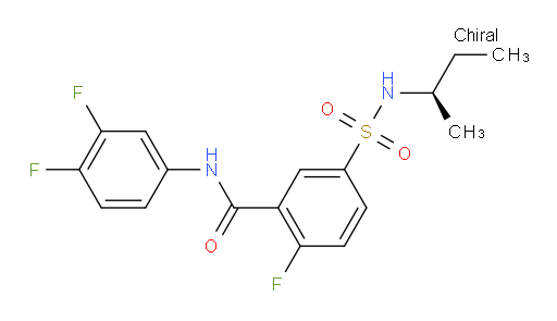 N-(3,4-Difluorophenyl)-2-fluoro-5-[[[(1R)-1-methylpropyl]amino]sulfonyl]benzamide (ACI)
