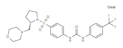 N-[4-[[(2S)-2-(4-Morpholinylmethyl)-1-pyrrolidinyl]sulfonyl]phenyl]-N′-[4-(trifluoromethyl)phenyl]urea (ACI)