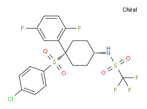 N-[cis-4-[(4-Chlorophenyl)sulfonyl]-4-(2,5-difluorophenyl)cyclohexyl]-1,1,1-trifluoromethanesulfonamide (ACI)