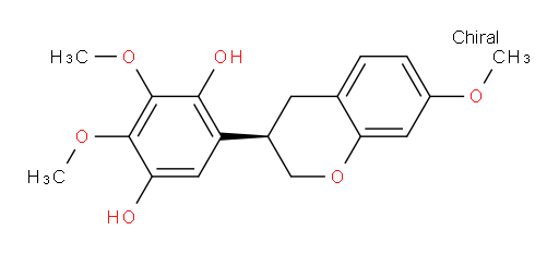 5-[(3R)-3,4-Dihydro-7-methoxy-2H-1-benzopyran-3-yl]-2,3-dimethoxy-1,4-benzenediol (ACI)