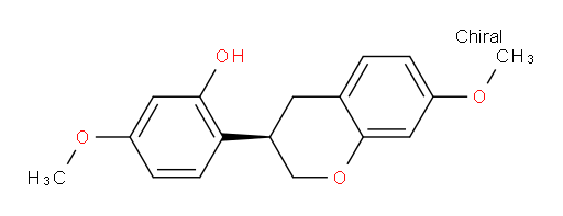 2-[(3R)-3,4-Dihydro-7-methoxy-2H-1-benzopyran-3-yl]-5-methoxyphenol (ACI)