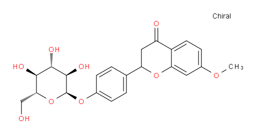 Flavanone, 4′-hydroxy-7-methoxy-, α-D-glucoside (6CI)