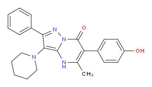 6-(4-Hydroxyphenyl)-5-methyl-2-phenyl-3-(1-piperidinyl)pyrazolo[1,5-a]pyrimidin-7(4H)-one (ACI)