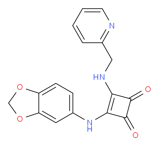 3-(1,3-Benzodioxol-5-ylamino)-4-[(2-pyridinylmethyl)amino]-3-cyclobutene-1,2-dione (ACI)