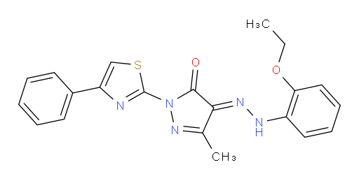3-Methyl-1-(4-phenyl-2-thiazolyl)-1H-pyrazole-4,5-dione 4-[2-(2-ethoxyphenyl)hydrazone] (ACI)