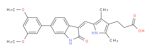 5-[[6-(3,5-Dimethoxyphenyl)-1,2-dihydro-2-oxo-3H-indol-3-ylidene]methyl]-2,4-dimethyl-1H-pyrrole-3-propanoic acid (ACI)