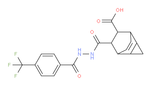 Tricyclo[3.2.2.02,4]non-8-ene-6,7-dicarboxylic acid, 6-[2-[4-(trifluoromethyl)benzoyl]hydrazide] (ACI)
