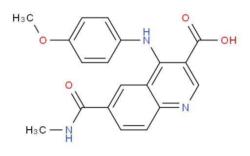 4-[(4-Methoxyphenyl)amino]-6-[(methylamino)carbonyl]-3-quinolinecarboxylic acid (ACI)