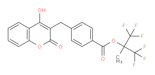 2,2,2-Trifluoro-1-methyl-1-(trifluoromethyl)ethyl 4-[(4-hydroxy-2-oxo-2H-1-benzopyran-3-yl)methyl]benzoate (ACI)