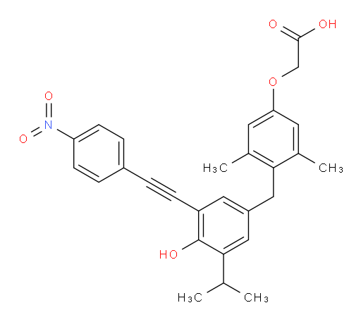 2-[4-[[4-Hydroxy-3-(1-methylethyl)-5-[2-(4-nitrophenyl)ethynyl]phenyl]methyl]-3,5-dimethylphenoxy]acetic acid (ACI)