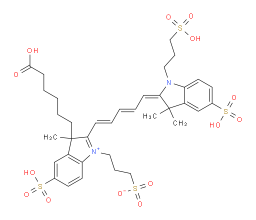 3H-Indolium, 3-(5-carboxypentyl)-2-[5-[1,3-dihydro-3,3-dimethyl-5-sulfo-1-(3-sulfopropyl)-2H-indol-2-ylidene]-1,3-pentadien-1-yl]-3-methyl-5-sulfo-1-(3-sulfopropyl)-, inner salt (ACI)