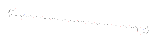 2,5-Dioxo-1-pyrrolidinyl 43-(2,5-dihydro-2,5-dioxo-1H-pyrrol-1-yl)-41-oxo-4,7,10,13,16,19,22,25,28,31,34,37-dodecaoxa-40-azatritetracontanoate