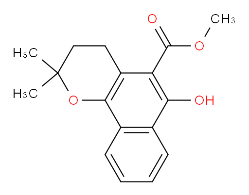 Methyl 3,4-dihydro-6-hydroxy-2,2-dimethyl-2H-naphtho[1,2-b]pyran-5-carboxylate (ACI)