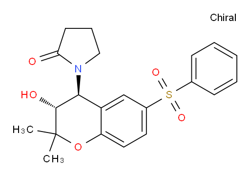2-Pyrrolidinone, 1-[3,4-dihydro-3-hydroxy-2,2-dimethyl-6-(phenylsulfonyl)-2H-1-benzopyran-4-yl]-, (3R-trans)- (9CI)