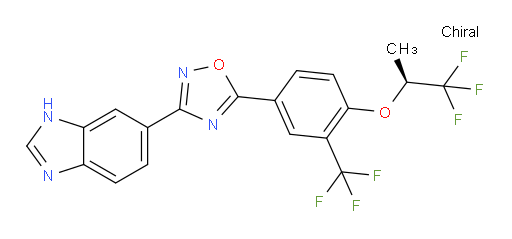 6-[5-[3-(Trifluoromethyl)-4-[(1S)-2,2,2-trifluoro-1-methylethoxy]phenyl]-1,2,4-oxadiazol-3-yl]-1H-benzimidazole (ACI)