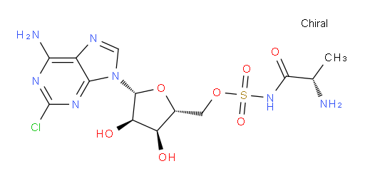Adenosine, 2-chloro-, 5′-[[(2S)-2-amino-1-oxopropyl]sulfamate] (9CI, ACI)