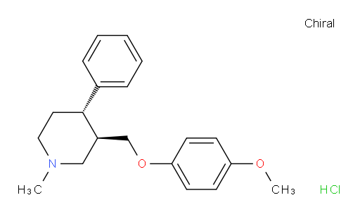 Piperidine, 3-[(4-methoxyphenoxy)methyl]-1-methyl-4-phenyl-, hydrochloride (1:1), (3R,4S)- (ACI)