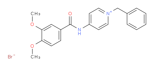 Pyridinium, 4-[(3,4-dimethoxybenzoyl)amino]-1-(phenylmethyl)-, bromide (1:1) (ACI)