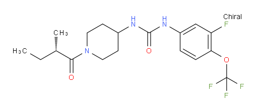 N-[3-Fluoro-4-(trifluoromethoxy)phenyl]-N′-[1-[(2S)-2-methyl-1-oxobutyl]-4-piperidinyl]urea