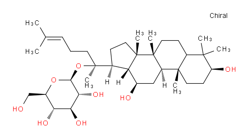 (2S,3R,4S,5S,6R)-2-(((2S)-2-((3S,8R,9R,10R,12R,13R,14S,17S)-3,12-dihydroxy-4,4,8,10,14-pentamethylhexadecahydro-1H-cyclopenta[a]phenanthren-17-yl)-6-methylhept-5-en-2-yl)oxy)-6-(hydroxymethyl)tetrahydro-2H-pyran-3,4,5-triol