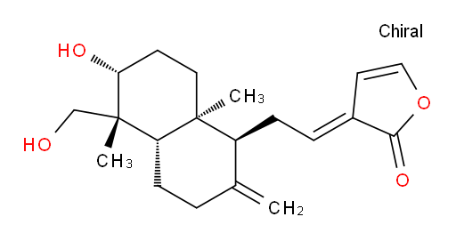 (E)-3-(2-((1S,4aS,5R,6R,8aS)-6-hydroxy-5-(hydroxymethyl)-5,8a-dimethyl-2-methylenedecahydronaphthalen-1-yl)ethylidene)furan-2(3H)-one